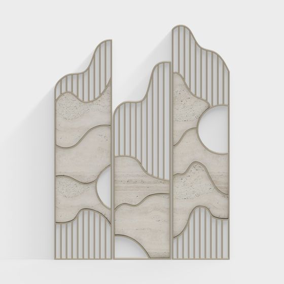 Streamline Screen Partition 3D model