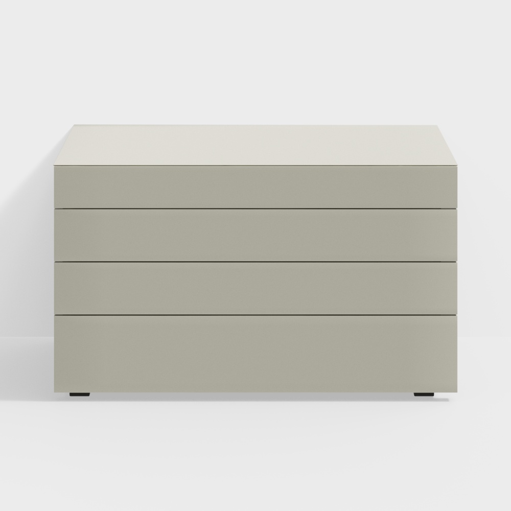 Commode combinable Poliform 4 tiroirs Beige