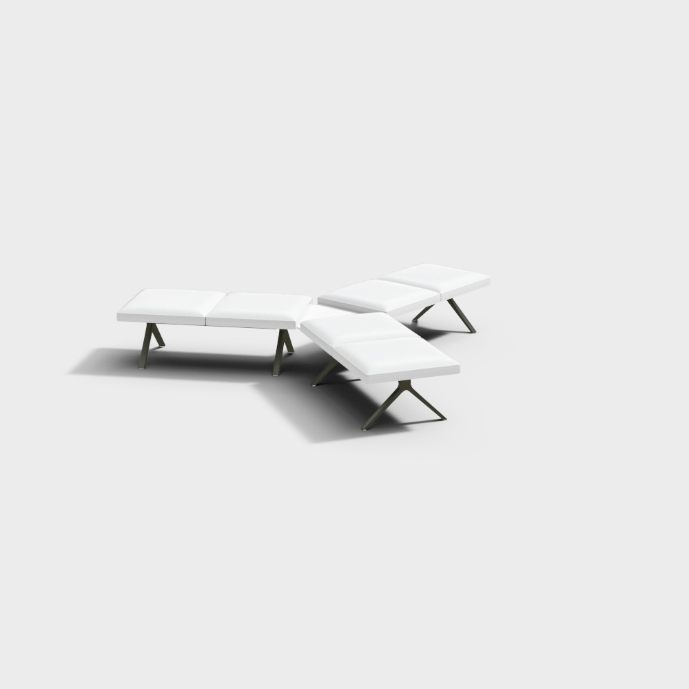 Urban Bench 3D model for Modern Spaces