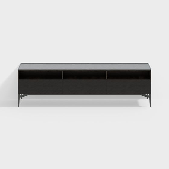Modern Minimalist TV Stand 3D model for Creative Spaces