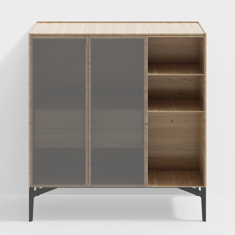 City Corner Bookcase 3D model
