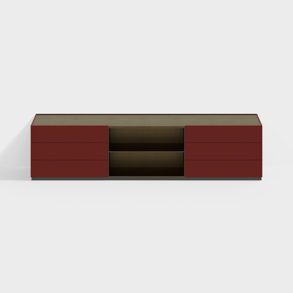 Stylish Minimalist 3D Model TV Cabinet