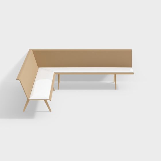 L-Shaped Sofa 3D model for Modern Interiors
