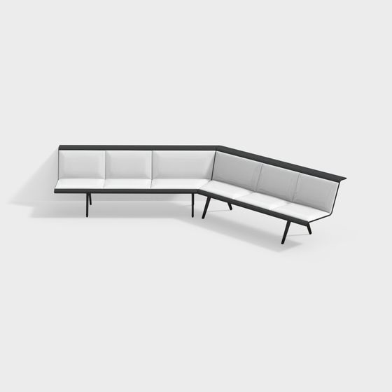 Elegant Minimalist Sofa 3D Model