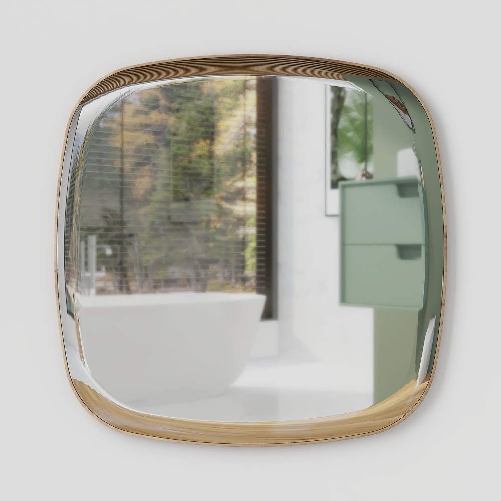 Miroir maquillage Poliform AUDREY 120 avec cadre en bois