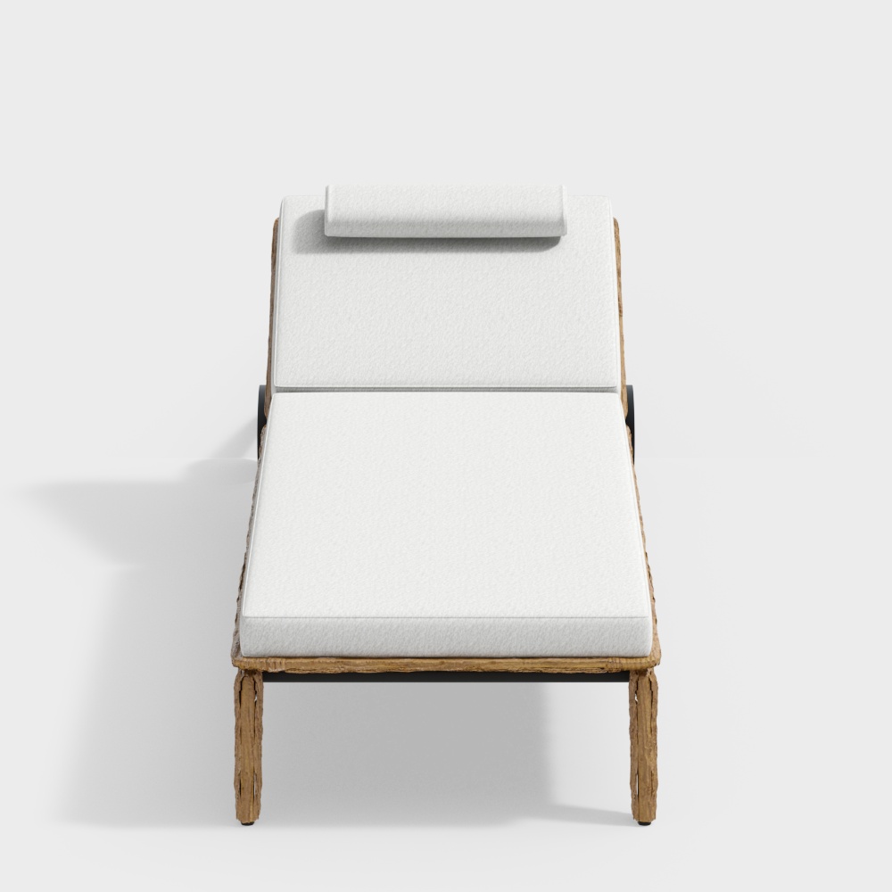 Bain de soleil MAGNOLIA de Poliform, lit en lin blanc