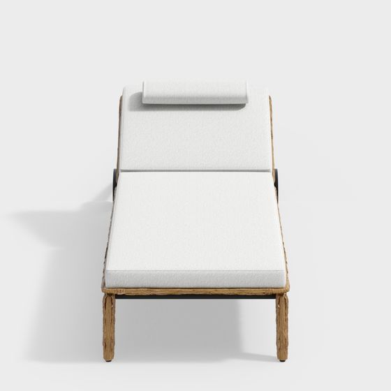 Bain de soleil MAGNOLIA de Poliform, lit en lin blanc