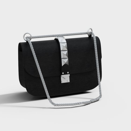 Stylish Low-Polygon Handbag 3D Model