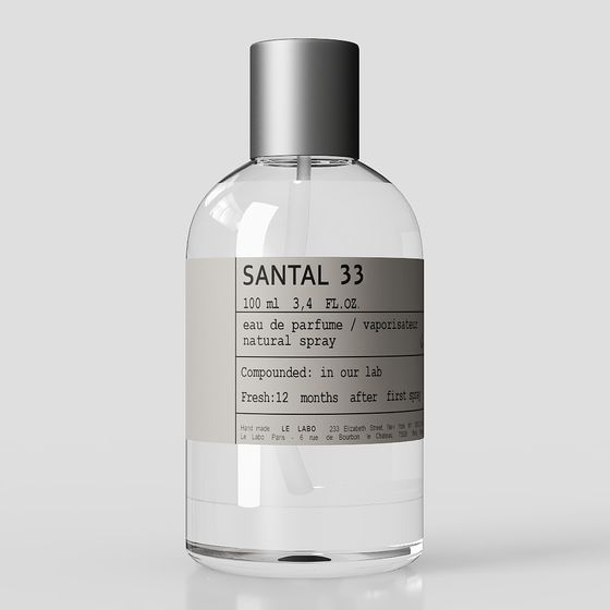 Stylish Santal 33 Perfume Bottle 3D model