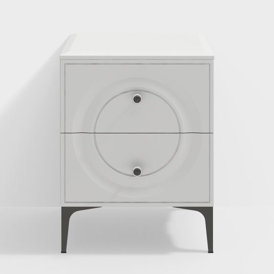 Stylish Bedside Table 3D model for Contemporary Spaces