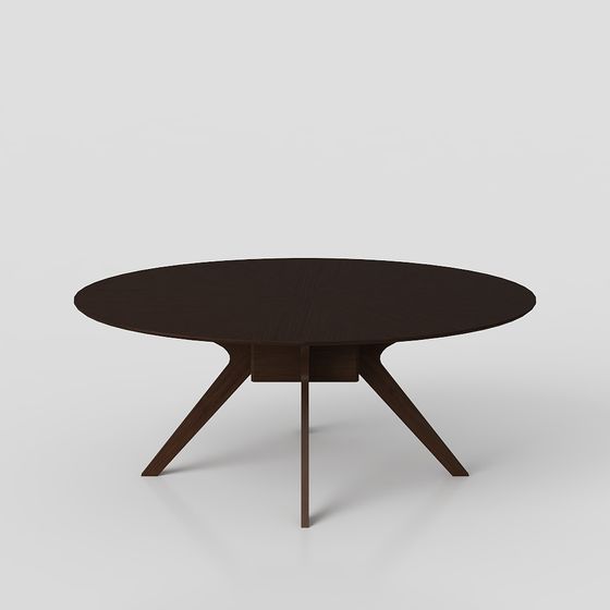 Unique Low-Polygon Round Table 3D model
