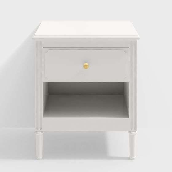 Elegant Low-Poly Nightstand 3D model
