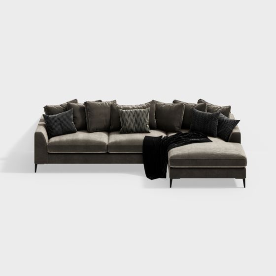 Urban Comfort 3D model Sofa for Modern Interiors