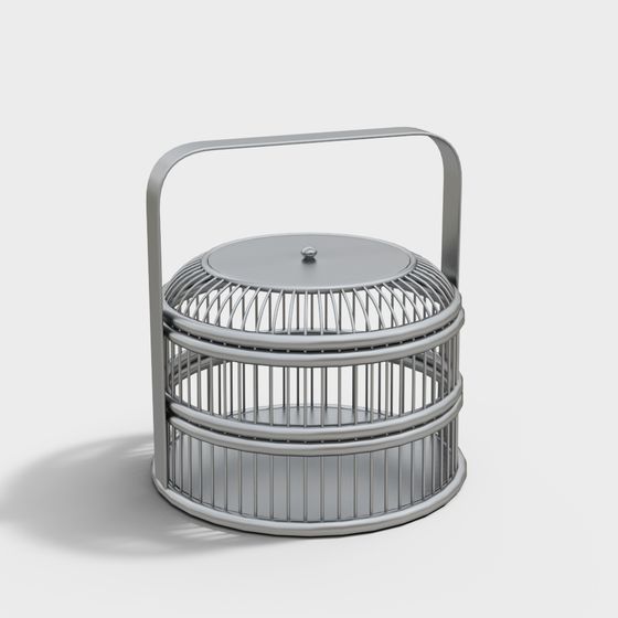 Elegant Metal Birdcage 3D model