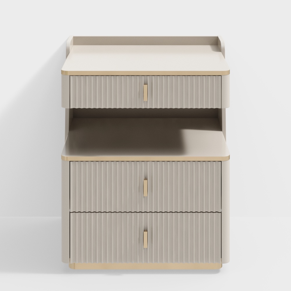 Modern cream-style nightstand