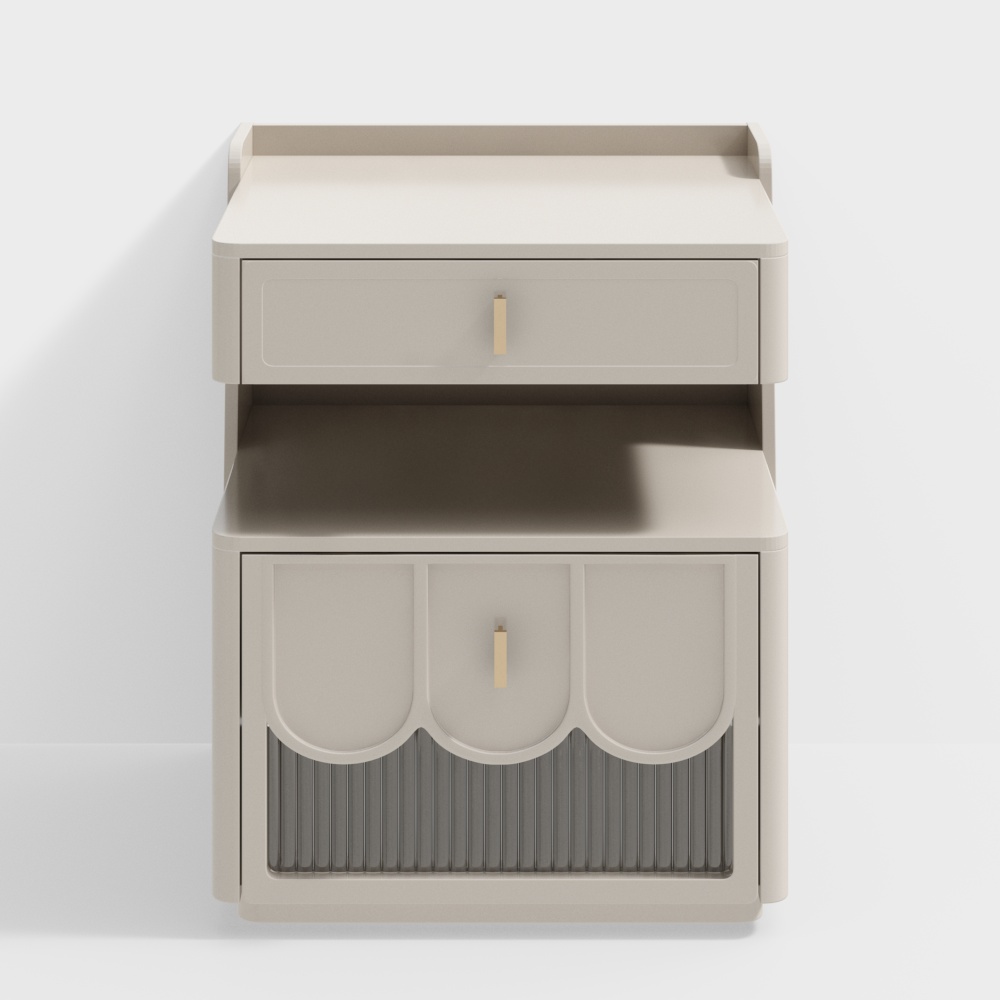 Modern cream-style nightstand