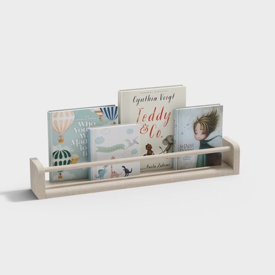 Playful Bookshelf 3D model