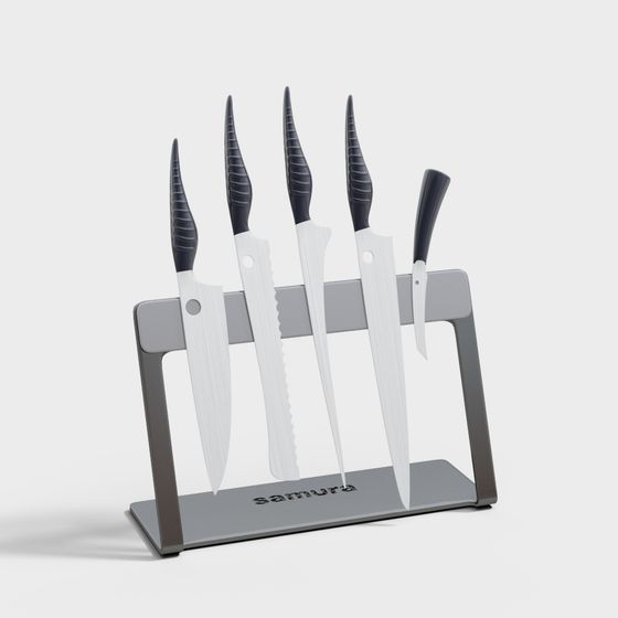 Samura Knife Set 3D model for Modern Kitchens