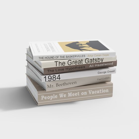 Holton Book Shelf VRAY012 3D Model in Gray