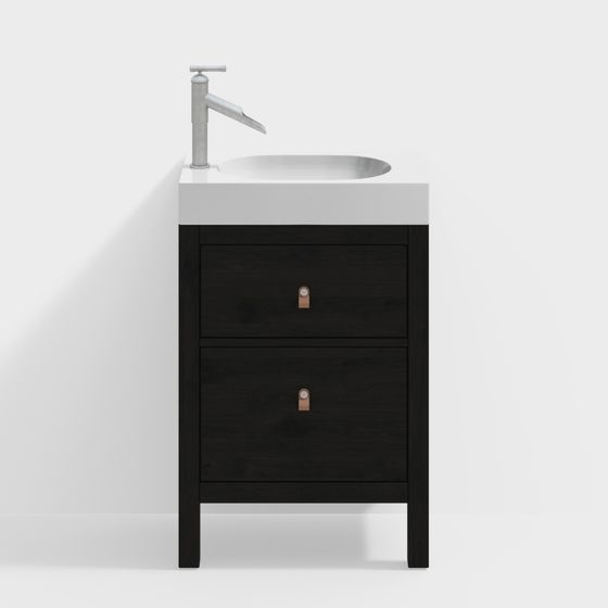 Modern Minimalist Bathroom Vanity 3D model