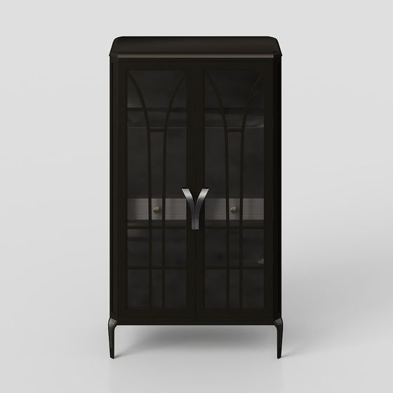 Elegant Display Cabinet 3D model