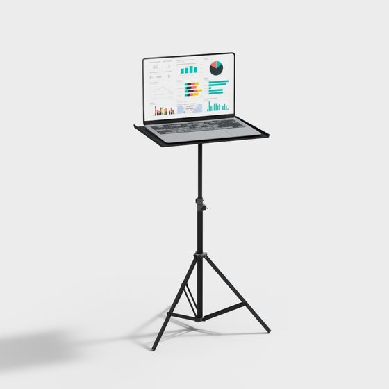Minimalist Portable Laptop Stand 3D model