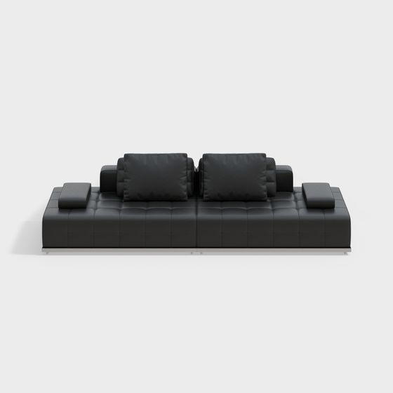 I-Shape Black Laurence Sofa 3D Model