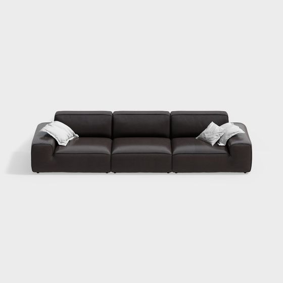 Urban Comfort Low-Poly Sofa 3D model