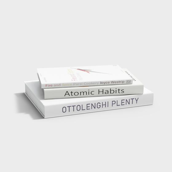 Elegant Low-Poly Bookshelf 3D model
