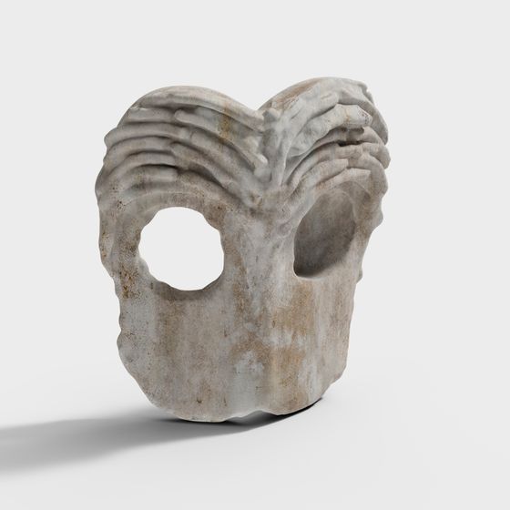 Ancient Statue Low Poly High Detail 3D model