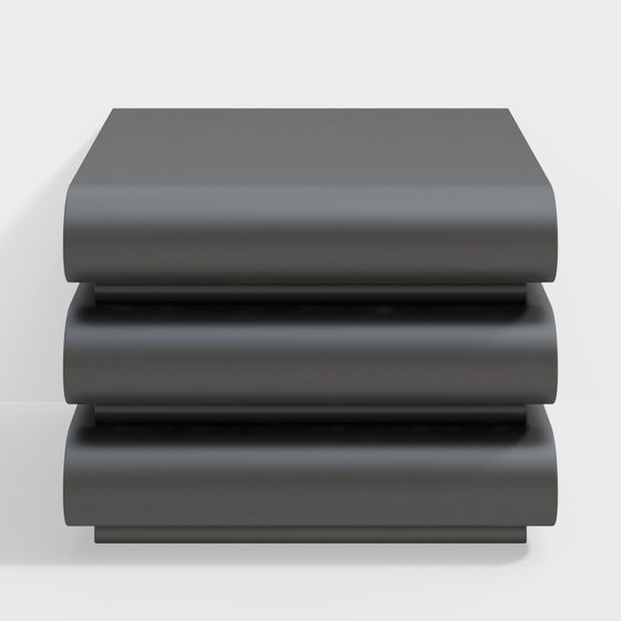 Contemporary Black Rectangle 3D model