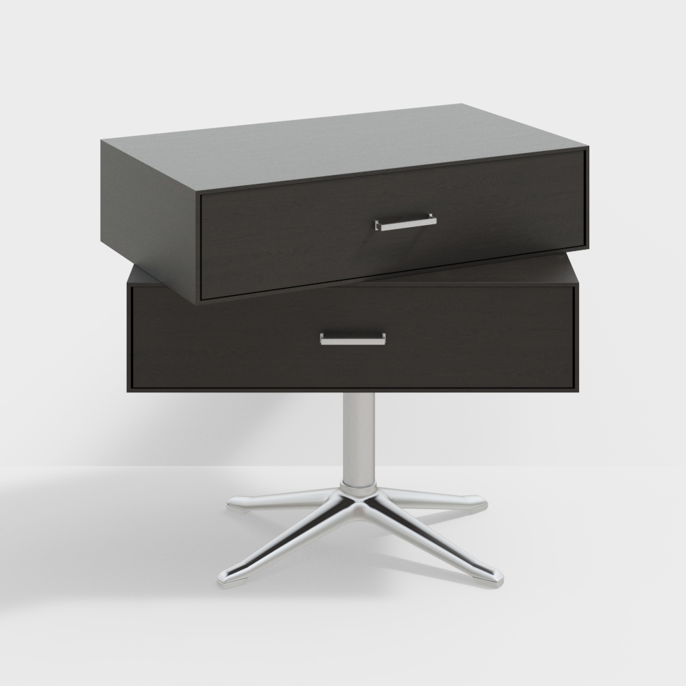 Stylish Low-Poly Nightstand 3D Model – Modern Urban Design