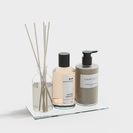Elegant Perfume Display 3D model
