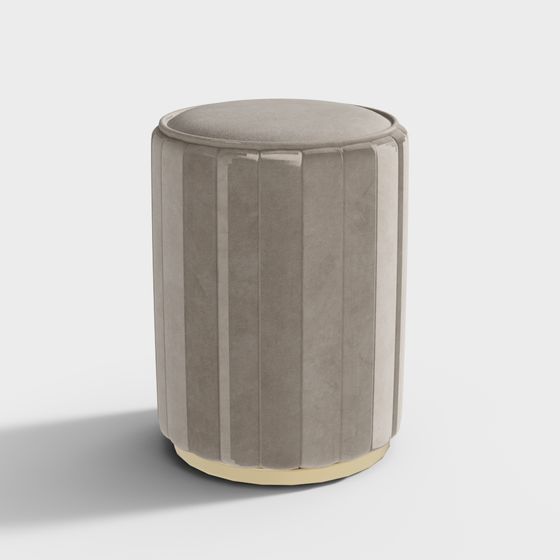 Elegant Round Stool 3D model for Modern Interiors