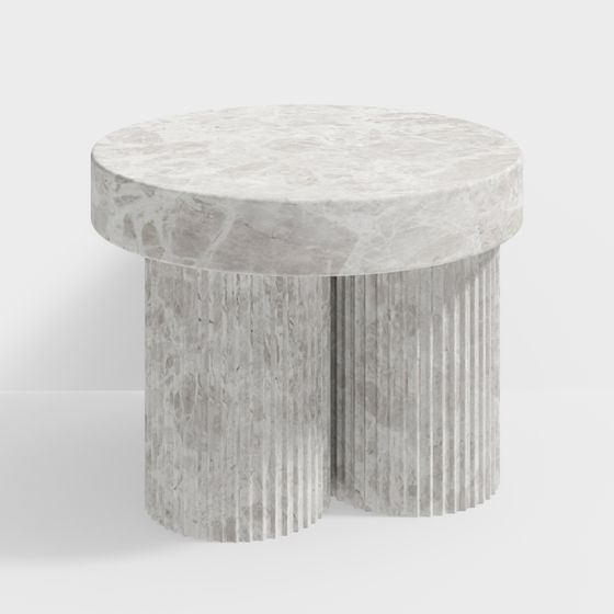 Elegant Marble Round Table 3D model