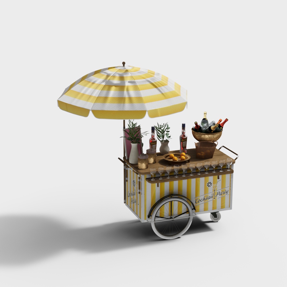 mini yellow cart