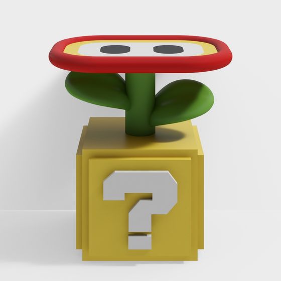 Question Block 3D model from Super Mario
