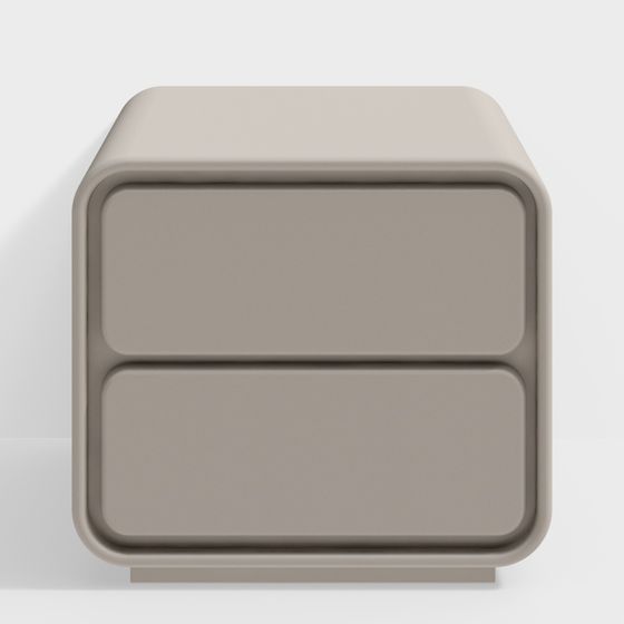 Stylish Gray Nightstand 3D model for Modern Interiors