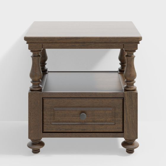 Table de chevet en bois massif américain