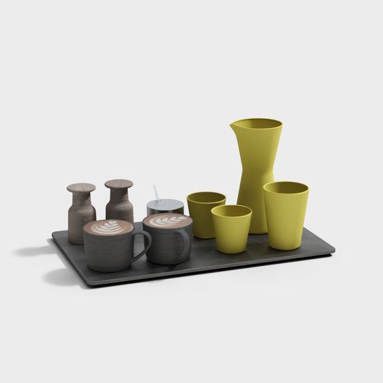 Coffee Time 3D model - Perfect for Interior Styling