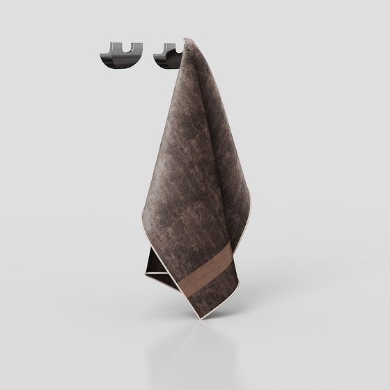 Elegant Low-Poly Towel Rack 3D model