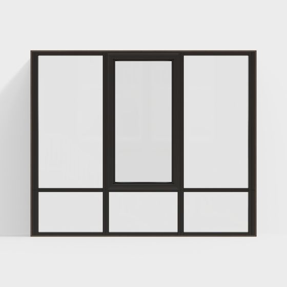 Industrial Style Sliding Door 3D model