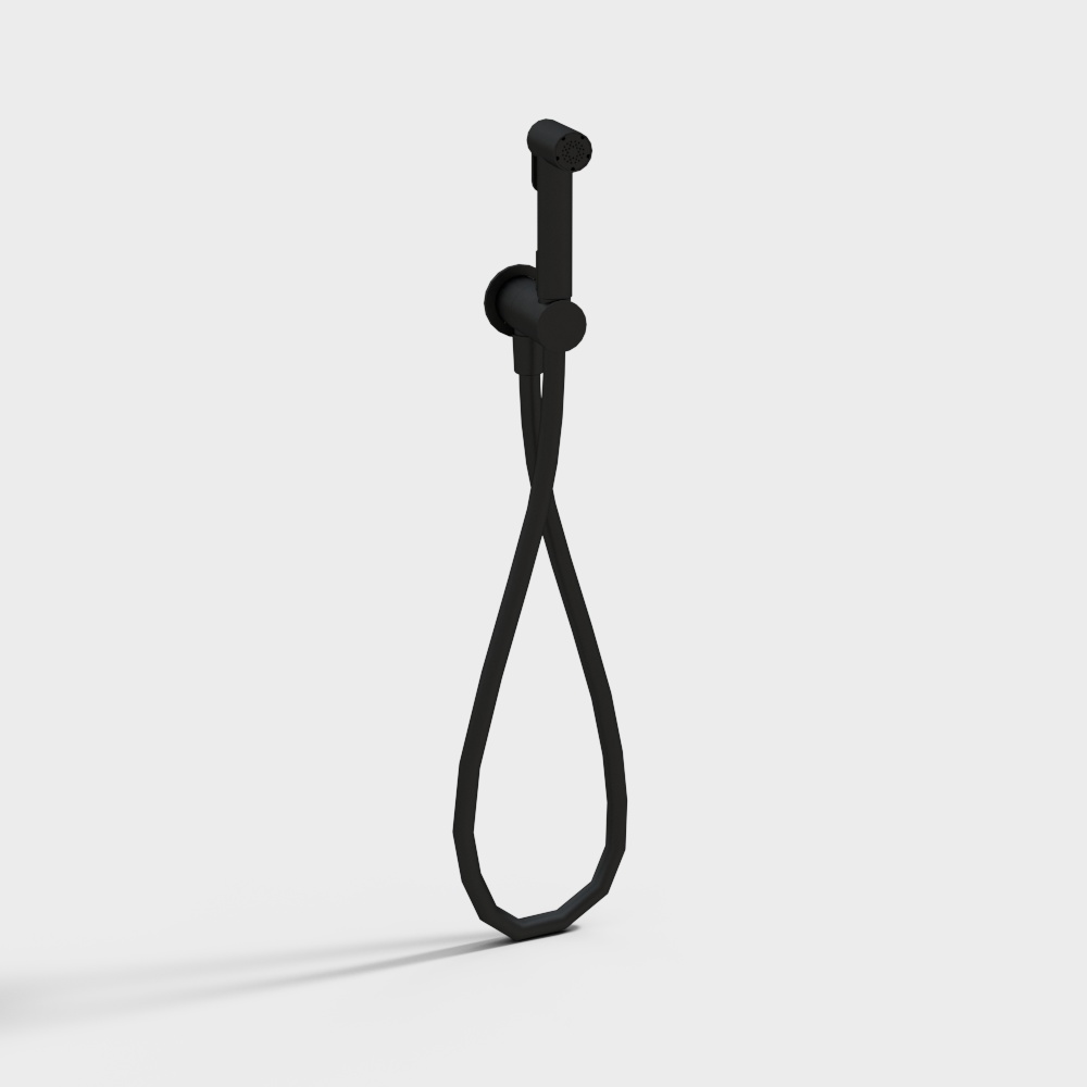 Minimalist Black Shower Head 3D model