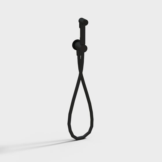 Minimalist Black Shower Head 3D model