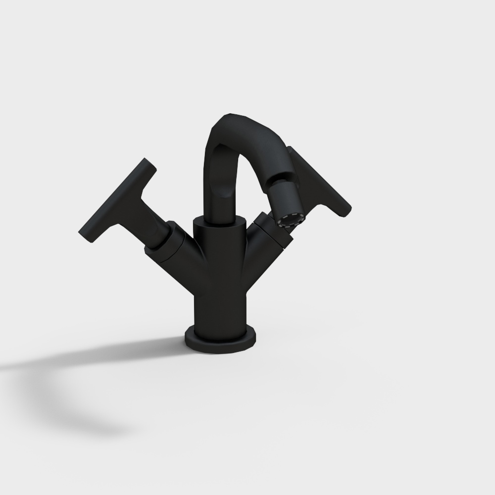 Elegant Low-Poly Faucet 3D model