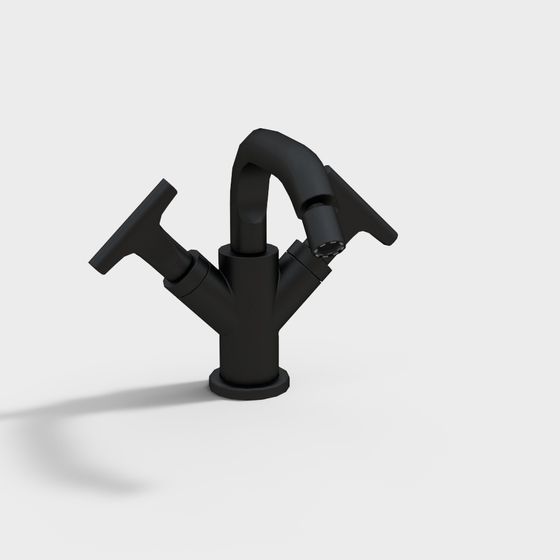 Elegant Low-Poly Faucet 3D model