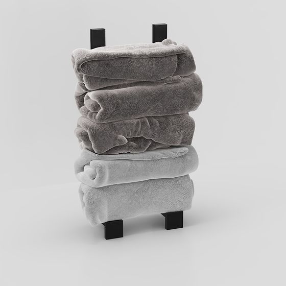 Modern Towel Rack 3D model