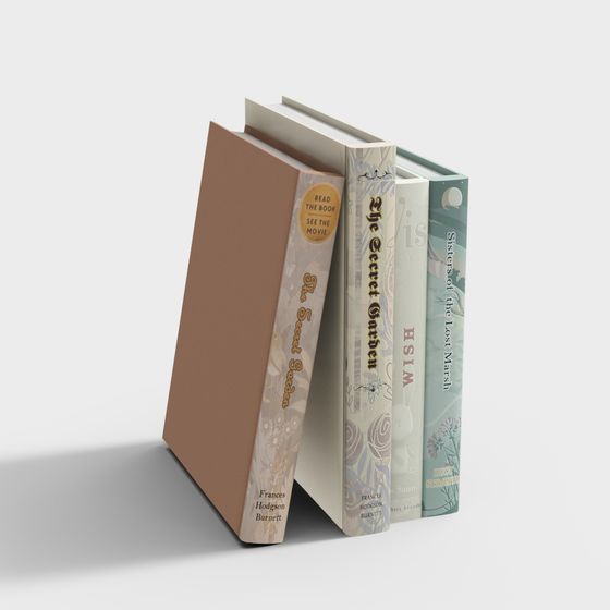 Vintage Secret Garden Book Series 3D model