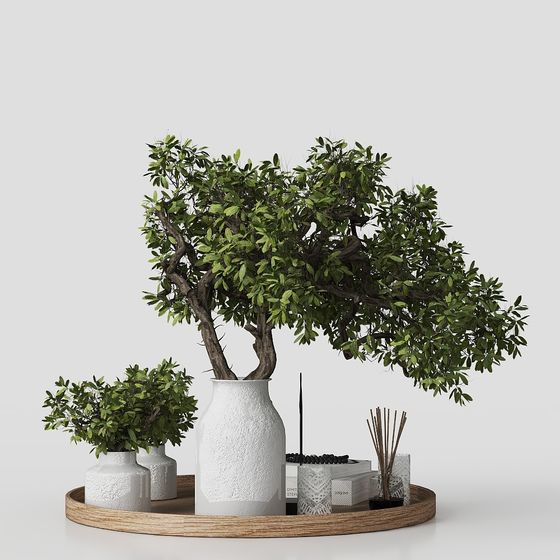 Lush Greenery Low-Poly High-Detail 3D Model