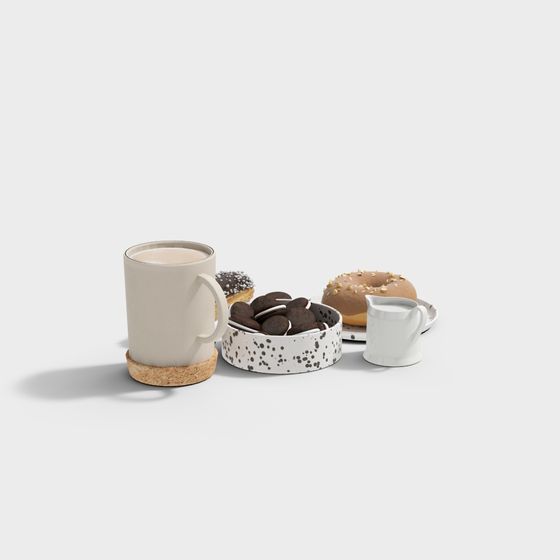 Charming Breakfast Set 3D Model